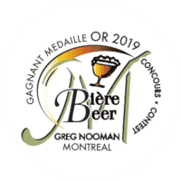 Médaille d'or au concours Greg Nooman du Mondial de la bière de Montréal 2019