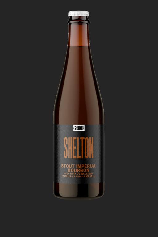 Bièrerie Shelton Stout Impérial Bourbon avec noix de macadam, vanille et sirop d'érable